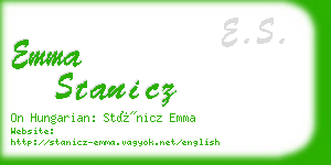 emma stanicz business card